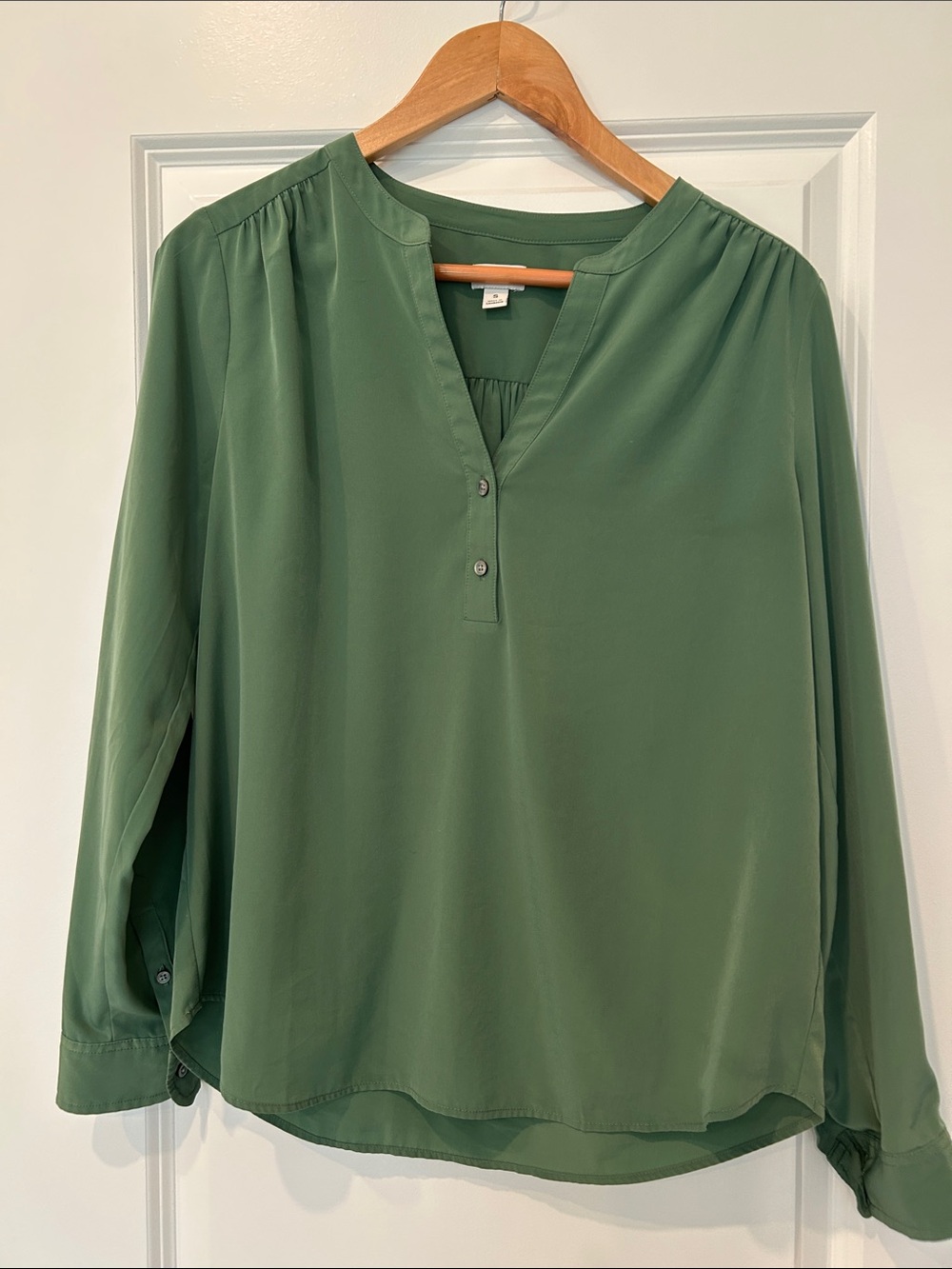 J Crew Green Blouse